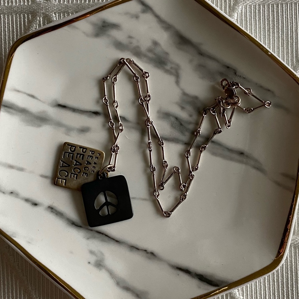 Peace double pendant necklace ✌🏼☮️